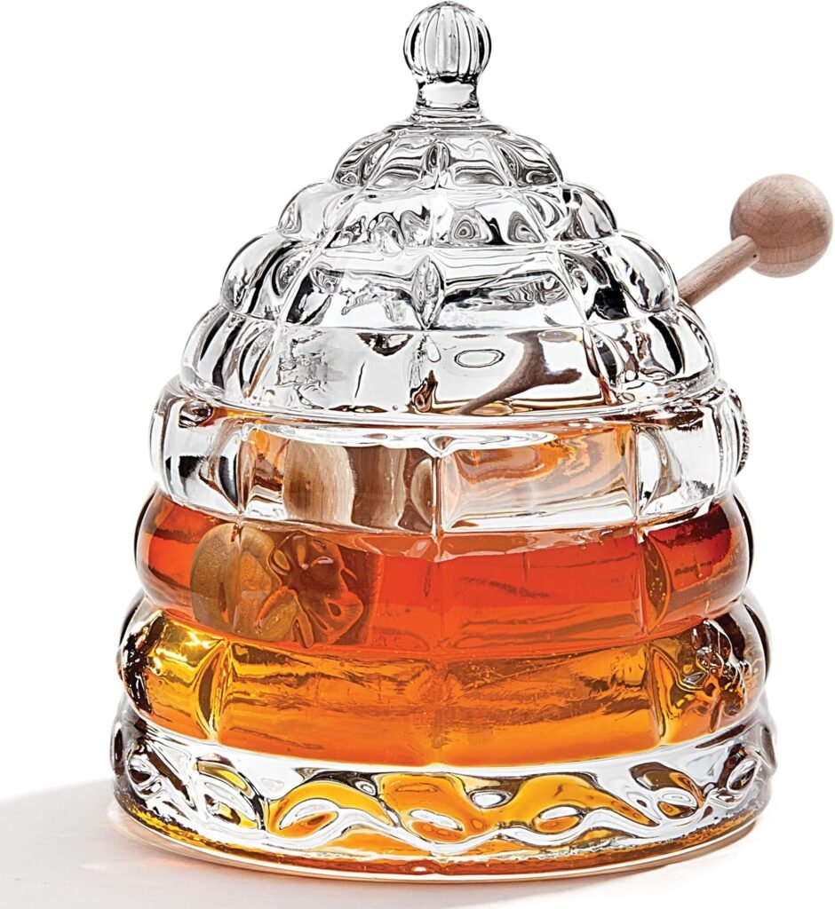 Crystal Honey Jar, Beehive Honey Dish